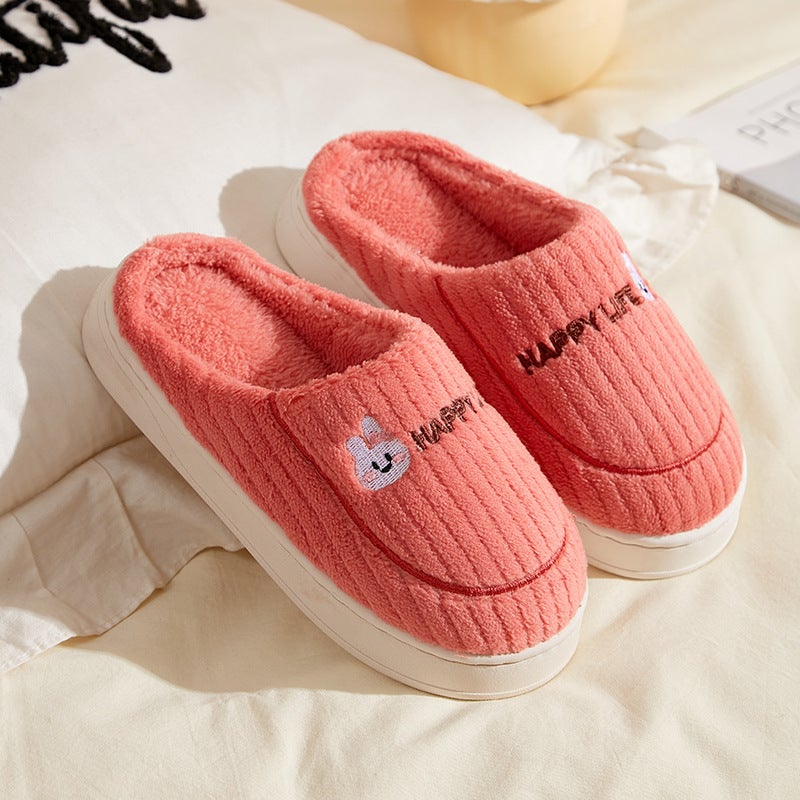 New Cotton Slippers For Women, , For Home Use And Outdoor Wear, , Silent, Non-Slip, Warm, Couple, Postpartum, Student, - Image 1